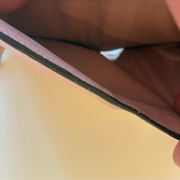 Coach Light Pink Pebbled Leather Compact Wallet - Picture 6 of 10